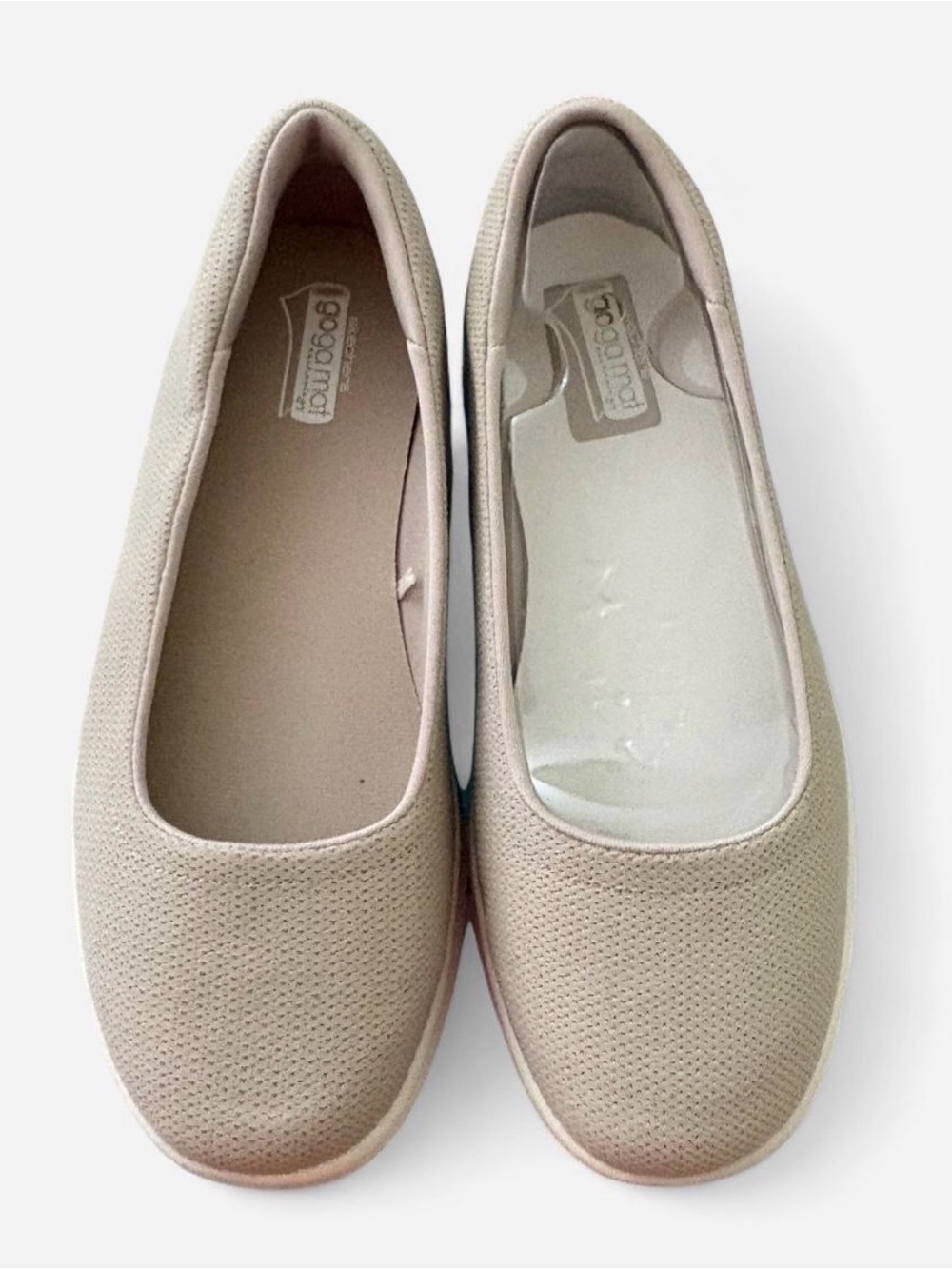 BOBS from Skechers Women's Light Beige Slip-On Flats